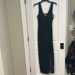 andrea polizzi for rex lester, dark, Hunter green, long dress. Size 6.